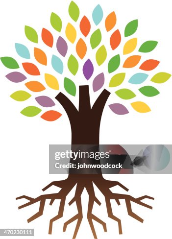 Graphic Tree With Roots Symbol High-Res Vector Graphic - Getty Images