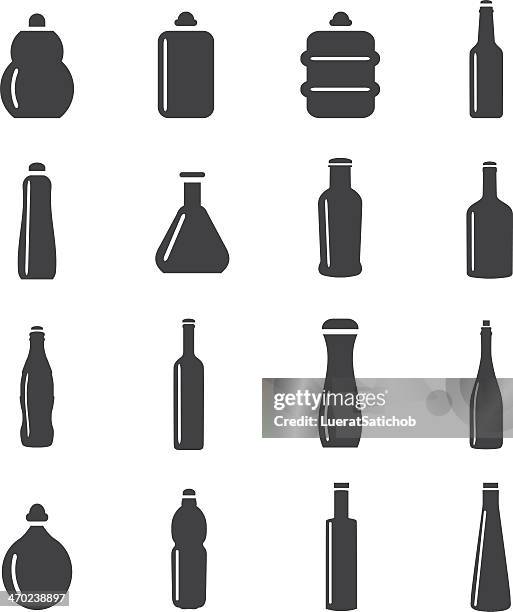eine kollektion mono farbe icons - tupperware essen stock-grafiken, -clipart, -cartoons und -symbole