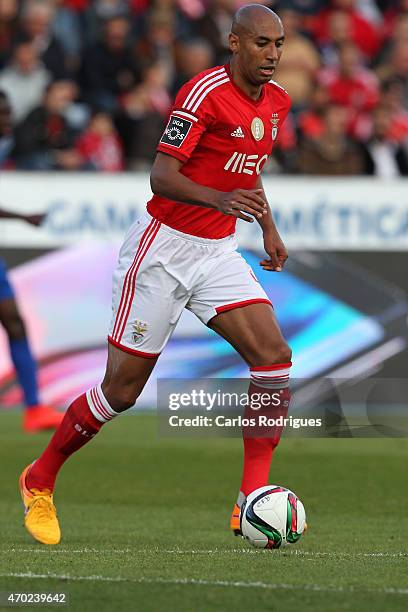 Benfica's defender Luisao during the Primeira Liga match between Belenenses and Benfica at Estadio do Restelo on April 18, 2015 in Lisbon, Portugal.