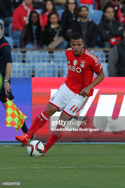 Benfica's forward Lima during the Primeira Liga match between Belenenses and Benfica at Estadio do Restelo on April 18, 2015 in Lisbon, Portugal.