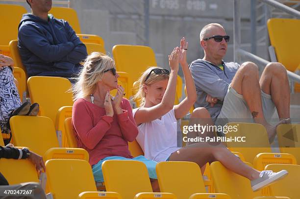 Spectators during the ICC - U19 CWC match between Australia - U19 and Bangladesh - U19 played at the Sheikh Zayed cricket stadium on February 19,...