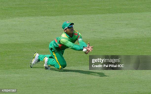 Joyraj Sheik Imon drops a catch of Jake Doran during the ICC - U19 CWC match between Australia - U19 and Bangladesh - U19 played at the Sheikh Zayed...
