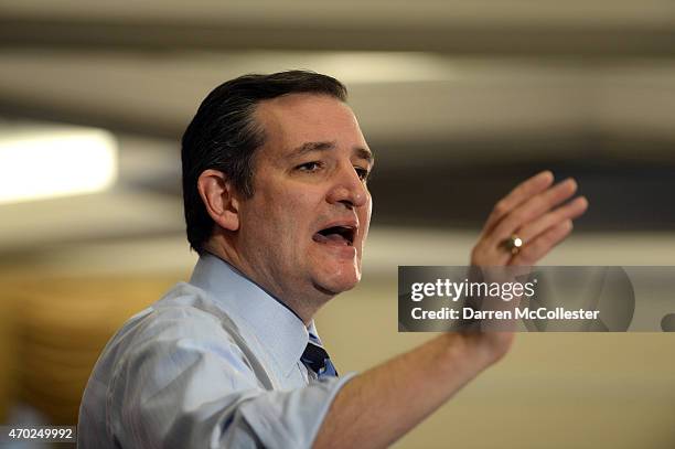 Sen. Ted Cruz speaks at the First in the Nation Republican Leadership Summit April 18, 2015 in Nashua, New Hampshire. The Summit brought together...