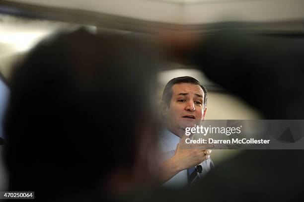 Sen. Ted Cruz speaks at the First in the Nation Republican Leadership Summit April 18, 2015 in Nashua, New Hampshire. The Summit brought together...