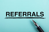 The word Referrals in bold font and then underlined heavily