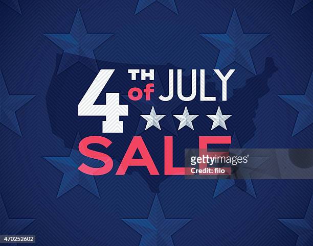fourth of july sale seamless stars background - 4th of july type stock illustrations