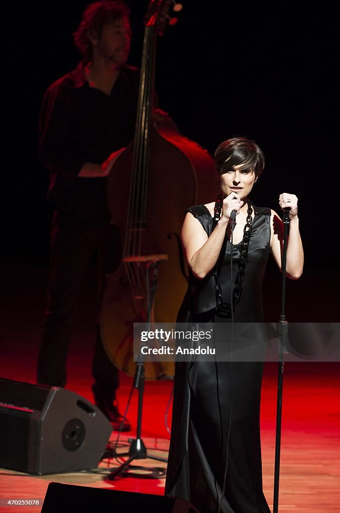 Portuguese fado singer Cristina Branco performs in Turkey's Ankara