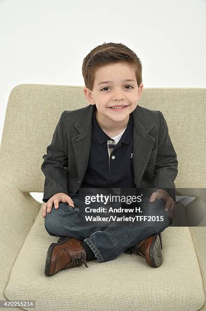 Thomas Bair from "Emelie" appears at the 2015 Tribeca Film Festival Getty Images Studio on April 17, 2015 in New York City.