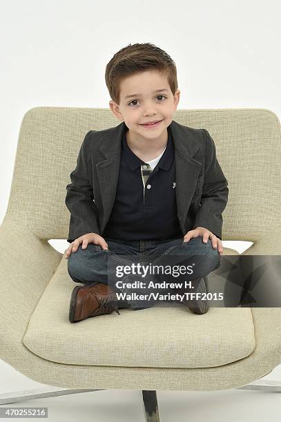 Thomas Bair from "Emelie" appears at the 2015 Tribeca Film Festival Getty Images Studio on April 17, 2015 in New York City.