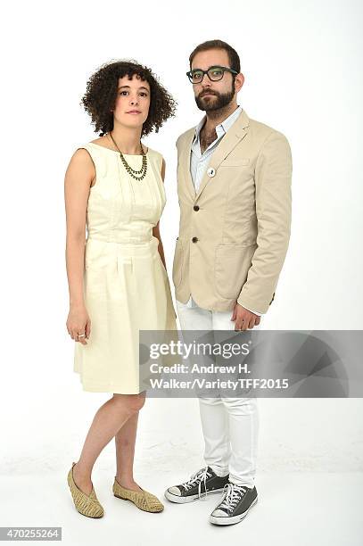 Co-Directors Malika Zouhali-Worrall and David Osit from "Thank You For Playing" appears at the 2015 Tribeca Film Festival Getty Images studio on...