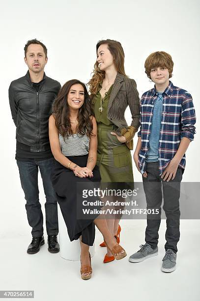 Giovanni Ribisi, Reed Morano, Olivia Wilde and Ty Simpkins appear at the 2015 Tribeca Film Festival Getty Images studio on April 17, 2015 in New York...