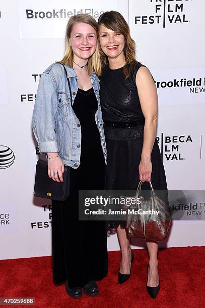 Actress Kathryn Erbe and Maeve Elsbeth Erbe Kinney attend the premiere of "Tumbledown" during the 2015 Tribeca Film Festival at BMCC Tribeca PAC on...