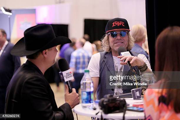 Big Kenny and John Rich of Big & Rich speak at the Red Carpet Radio presented by Westwood One Radio during the 50th Academy of Country Music Awards...