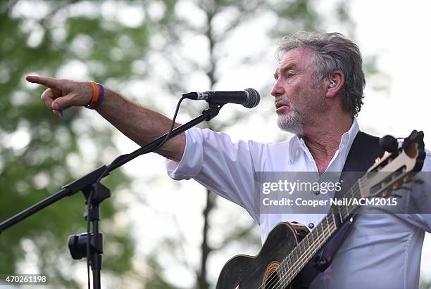 Larry Gatlin of the Gatlin Brothers performs onstage during the ACM Party For A Cause Festival at Globe Life Park in Arlington on April 18, 2015 in...