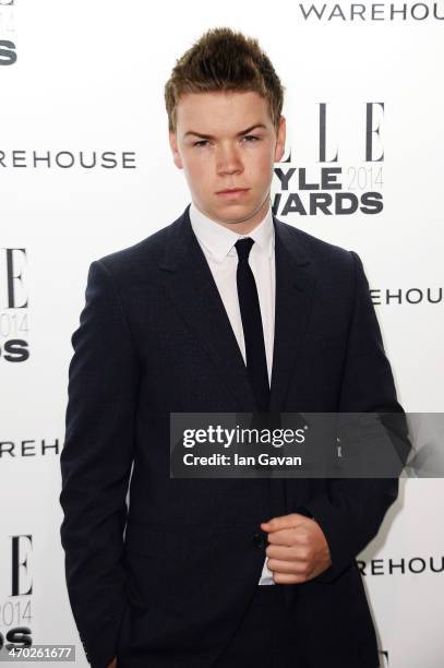 Will Poulter attends the Elle Style Awards 2014 at one Embankment on February 18, 2014 in London, England.