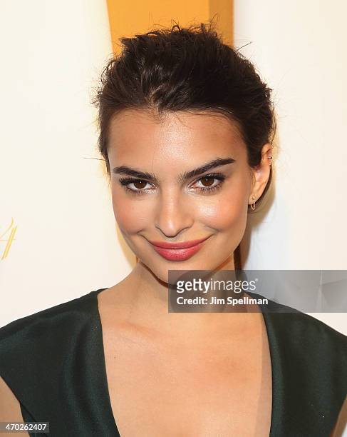 Model Emily Ratajkowski attends the Sports Illustrated Swimsuit 50th Anniversary Party at Swimsuit Beach House on February 18, 2014 in New York City.