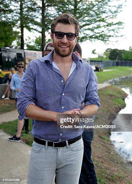 Singer Brett Eldredge attends the ACM Party For A Cause Festival at Globe Life Park in Arlington on April 18, 2015 in Arlington, Texas.