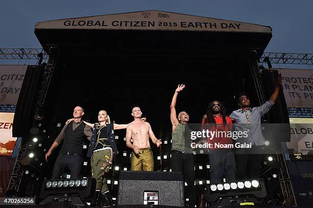 No Doubt performs onstage during Global Citizen 2015 Earth Day on National Mall to end extreme poverty and solve climate change on April 18, 2015 in...