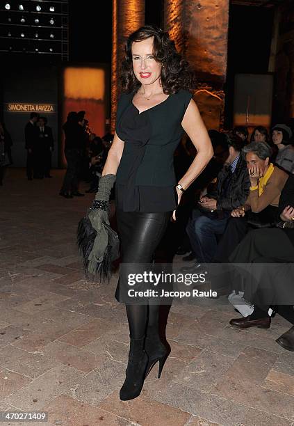 Gabriella Dompe attends the Simonetta Ravizza Show during Milan Fashion Week Womenswear Autumn/Winter 2014 on February 19, 2014 in Milan, Italy.