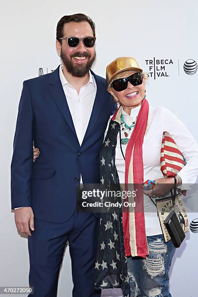 Director Eric Weinrib and Roseanne Barr attend the world premiere of documentary: 'Roseanne For President!' during the 2015 Tribeca Film Festival at...