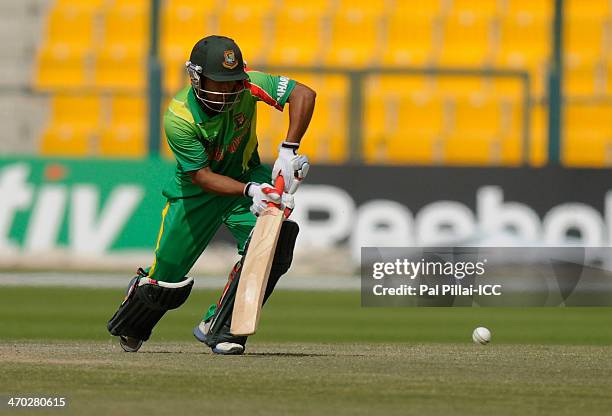 Litton Kumar Das of Bangladesh bats during the ICC - U19 CWC match between Australia - U19 and Bangladesh - U19 played at the Sheikh Zayed cricket...