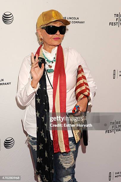 Roseanne Barr attends the world premiere documentary: "Roseanne For President!" during the 2015 Tribeca Film Festival at SVA Theatre 1 on April 18,...