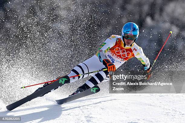 Felix Neureuther of Germany competes during the Alpine Skiing Men's Giant Slalom at the Sochi 2014 Winter Olympic Games at Rosa Khutor Alpine Centre...