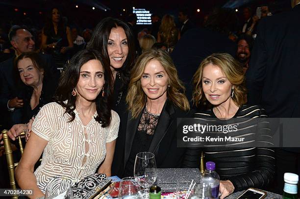 Nancy Shevell, Olivia Harrison, Barbara Bach and Marjorie Bach attend the 30th Annual Rock And Roll Hall Of Fame Induction Ceremony at Public Hall on...