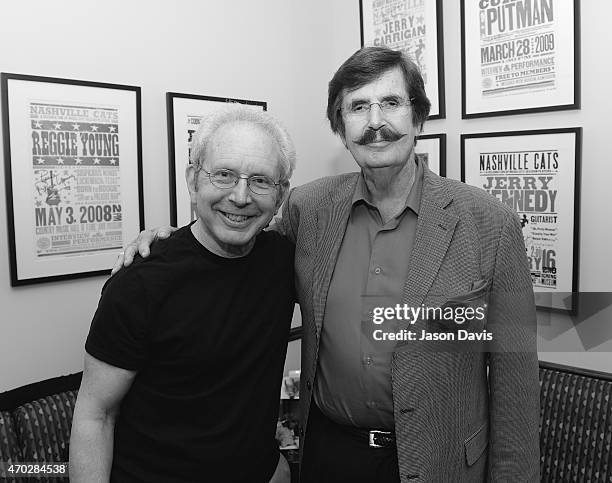 Writer Peter Guralnick and Producer Rick Hall arrive at "The Man From Muscle Shoals: Rick Hall in Conversation with Peter Guralnick" at Country Music...