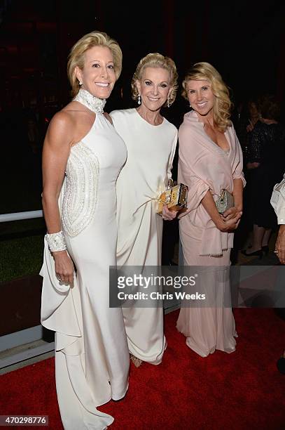 Guest, LACMA Trustee Elaine Wynn and Kevyn Wynn attend the LACMA 50th Anniversary Gala sponsored by Christie's at LACMA on April 18, 2015 in Los...