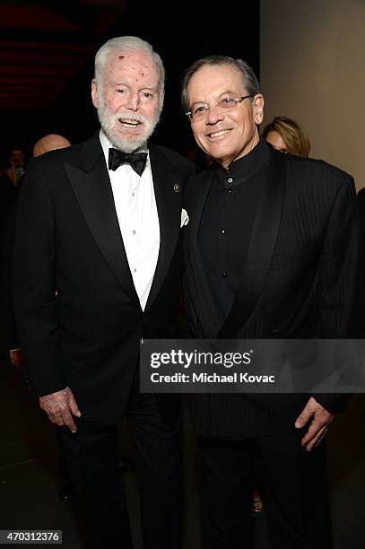 Leonard Goldberg and Ari Belldegrun attend LACMA's 50th Anniversary Gala sponsored by Christie's at LACMA on April 18, 2015 in Los Angeles,...