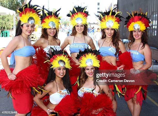 Dancers attend the 13th Annual Los Angeles Walk Now for Autism Speaks at Rose Bowl on April 18, 2015 in Pasadena, California.
