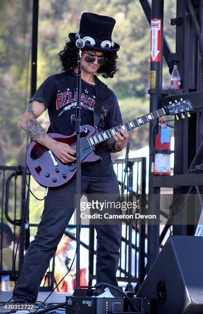 Muscian preforms at the 13th Annual Los Angeles Walk Now for Autism Speaks at Rose Bowl on April 18, 2015 in Pasadena, California.