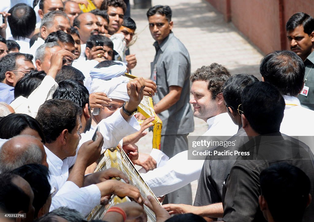 UPA Vice President Rahul Gandhi meets the thousands of...