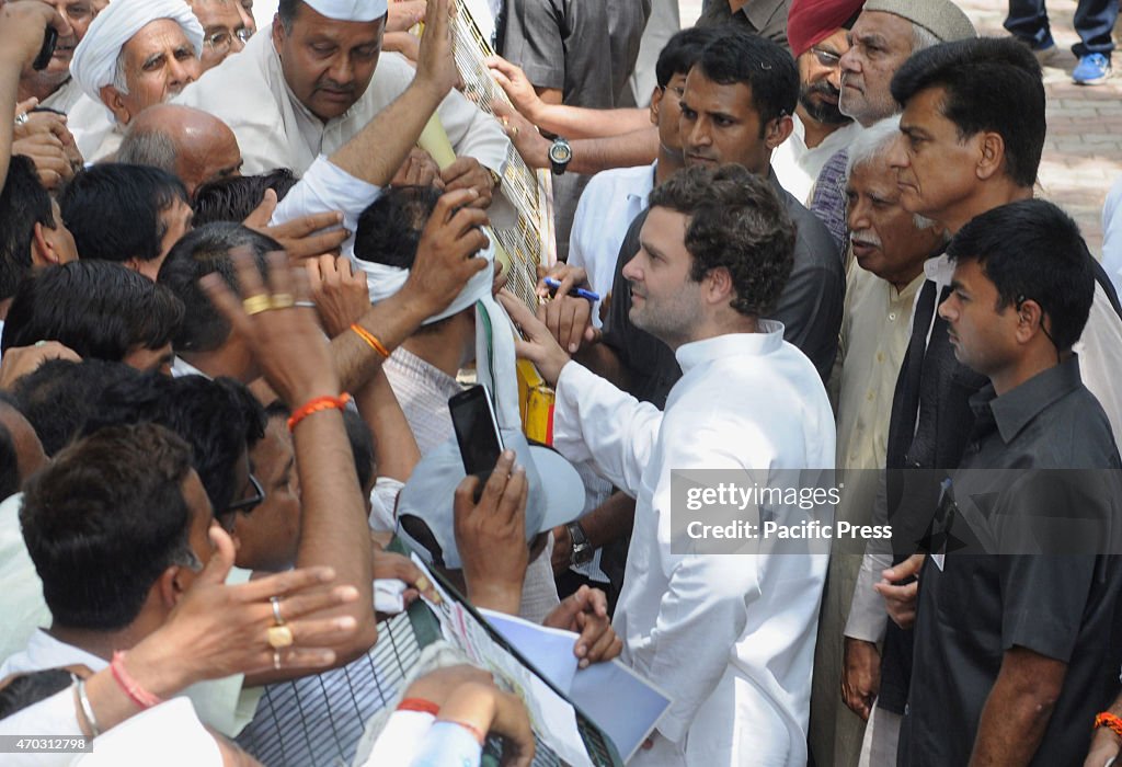 UPA Vice President Rahul Gandhi meets the thousands of...