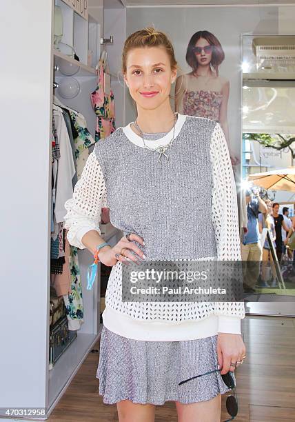 Personality / Fashion Designer Whitney Port shows her Spring collection with the Whitney Eve "How We Roll" Spring road tour at The Grove on April 18,...