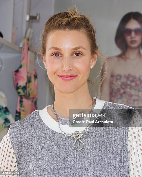 Personality / Fashion Designer Whitney Port shows her Spring collection with the Whitney Eve "How We Roll" Spring road tour at The Grove on April 18,...