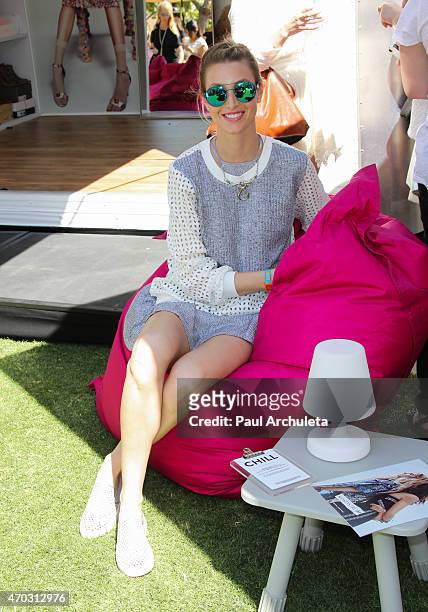 Personality / Fashion Designer Whitney Port shows her Spring collection with the Whitney Eve "How We Roll" Spring road tour at The Grove on April 18,...