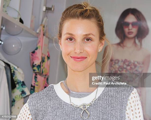 Personality / Fashion Designer Whitney Port shows her Spring collection with the Whitney Eve "How We Roll" Spring road tour at The Grove on April 18,...