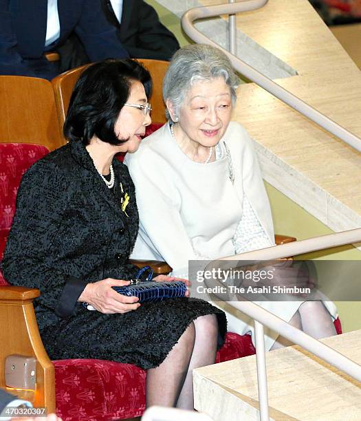 Empress Michiko attends the 35 Years Anniversary Charity Concert hosted by the Association for Aid and Relief, Japan at the Suntory hall on February...