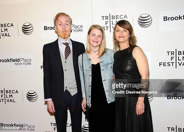 Actor Timothy Doyle, Maeve Elsbeth Erbe Kinney, and actress Kathryn Erbe attend 2015 Tribeca Film Festival World Premiere Narrative: "Tumbledown" at...