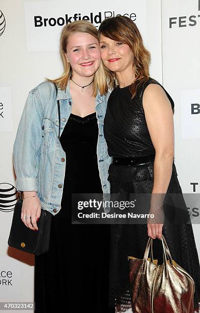 Actress Kathryn Erbe and her daughter Maeve Elsbeth Erbe Kinney attend 2015 Tribeca Film Festival World Premiere Narrative: "Tumbledown" at BMCC...