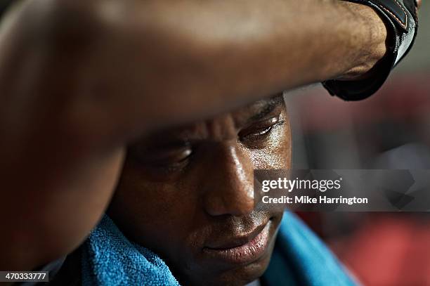 healthy male wiping brow after workout - forehead stock pictures, royalty-free photos & images