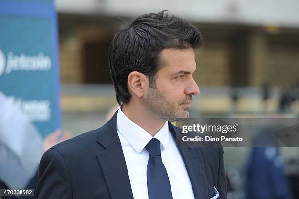 Head coach of Udinese Andrea Stramaccioni looks on during the Serie A match between AC Chievo Verona and Udinese Calcio at Stadio Marc'Antonio...