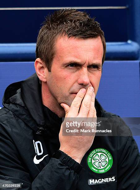 Celtic manager Ronny Deila watches on during the William Hill Scottish Cup Semi Final match between Inverness Caledonian Thistle and Celtic at Hamden...
