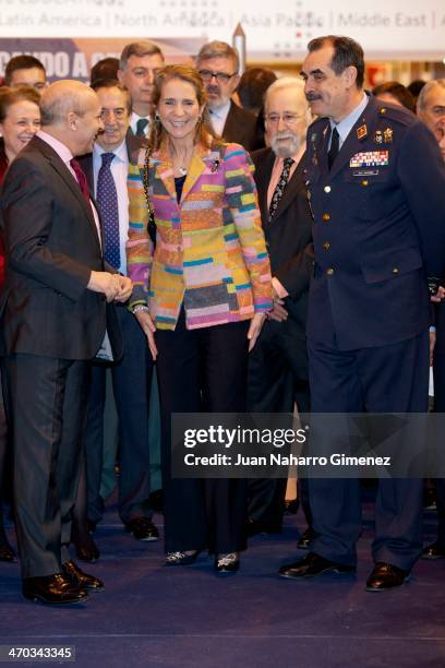 Princess Elena of Spain and Jose Ignacio Wert attend 'AULA Fair' at Ifema on February 19, 2014 in Madrid, Spain.