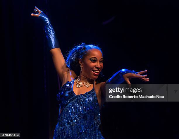 Member of AfroLatino Dance Company performing during the presentation of David Calzado y La Charanga Habanera in Toronto a show brought to the city...