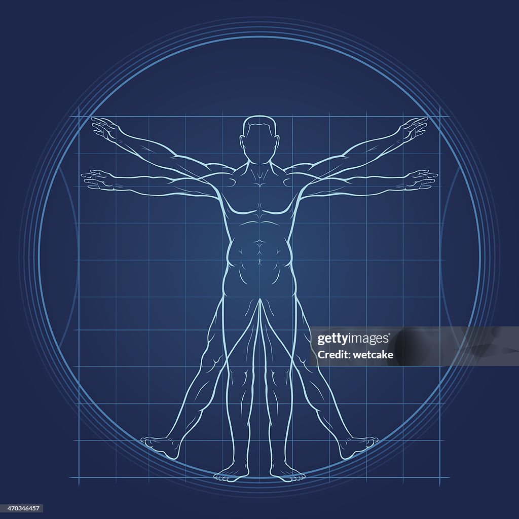 Modern Vitruvian Man Background