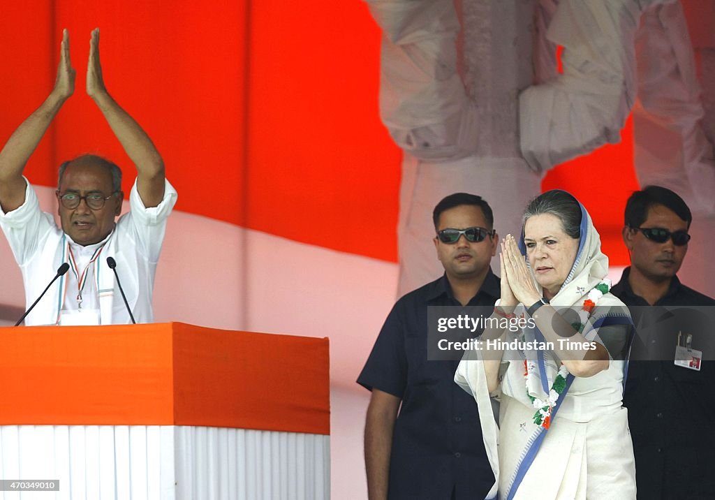 Congress President Sonia Gandhi Addresses Kisan-Khet Mazdoor Rally In Delhi