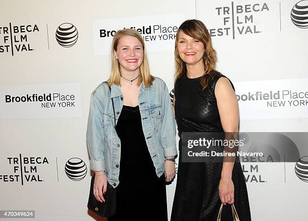 Actress Kathryn Erbe and her daughter Maeve Elsbeth Erbe Kinney attend 2015 Tribeca Film Festival World Premiere Narrative: "Tumbledown" at BMCC...